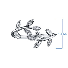 Классическое кольцо из белого золота с бриллиантами