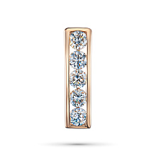 Классическая подвеска из красного золота c бриллиантами