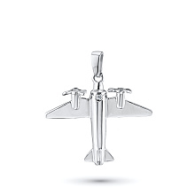 Классическая подвеска из серебра с бриллиантом