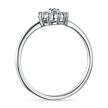 Кольцо из серебра c бриллиантами