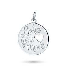 Классическая подвеска из серебра с бриллиантом