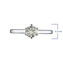 Кольцо из комбинированного золота с бриллиантом