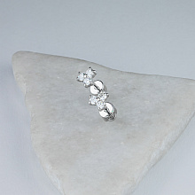 Пусеты из белого золота c бриллиантами