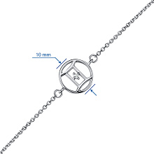 Браслет из комбинированного золота с бриллиантом