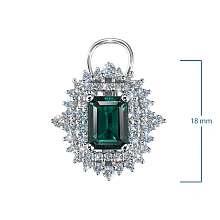 Серьги из комбинированного золота с и изумрудами и бриллиантами