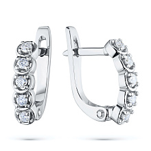 Серьги из белого золота с бриллиантами