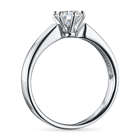 Помолвочное кольцо из белого золота