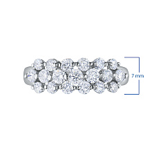 Кольцо из комбинированного золота с бриллиантами