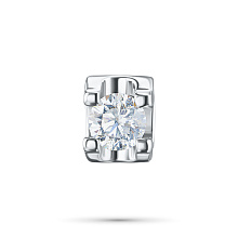 Классическая подвеска из серебра с бриллиантом