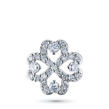 Классическая подвеска из серебра c бриллиантами