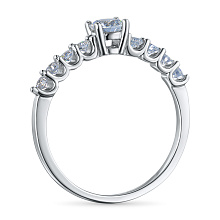 Кольцо из серебра c бриллиантами