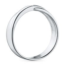 Обручальное кольцо из серебра с бриллиантом