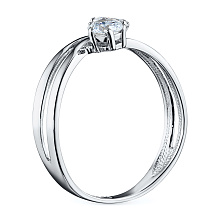 Кольцо из серебра c бриллиантами