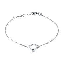 Браслет из белого золота с бриллиантом