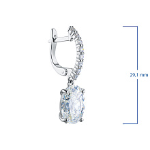 Серьги из белого золота c бриллиантами