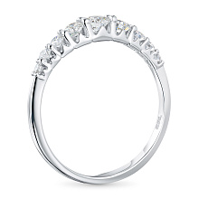 Классическое кольцо из белого золота с бриллиантами