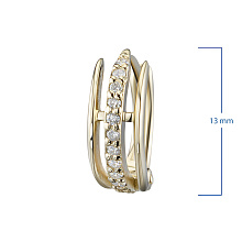 Серьги из желтого золота с бриллиантами