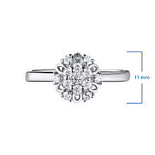 Классическое кольцо из комбинированного золота с бриллиантами