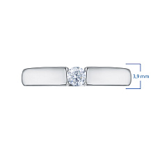 Помолвочное кольцо из комбинированного золота с бриллиантом