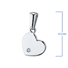 Подвеска из белого золота с бриллиантом