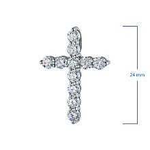 Подвеска из комбинированного золота с бриллиантами