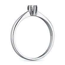 Кольцо из серебра с бриллиантом