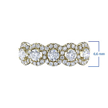 Классическое кольцо из желтого золота с бриллиантами