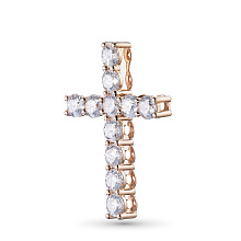 Подвеска из красного золота c бриллиантами